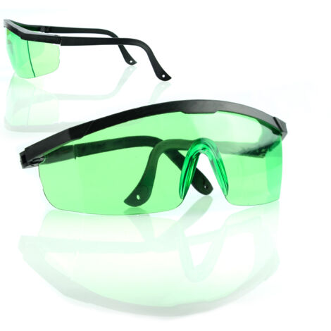 Rosfix Lunettes de Protection Laser Vert – Filtre 505–540 nm Transmission 85% Branches Réglables Ultra Légères 31g Pour Niveau Laser Accessoire Sécurité Visuelle (1/5)