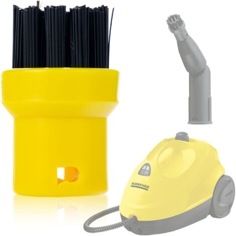 Rosfix Brosse Ronde pour Nettoyeur Vapeur – Nylon Résistant Pour Recoins et Joints compatible avec nettoyeur vapeur Kärcher SC1–SC5 EasyFix Accessoire de Nettoyage (1/3)