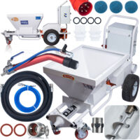 Rosfix Machine de Pulvérisation ProMultiSpray PRMS4 – 4KW, 380V, 130L 150m²/h, 6mm Pour Enduit, Mortier, Peinture Automatique, Modulaire Machine de Projection