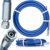 Rosfix Tuyau Airless 3/8" 20m – Pression 227 Bar, Raccords Tournants, Gaine Anti-Abrasion Pour Peinture et Enduit compatible avec pistolet à peinture Graco, Wagner, Titan