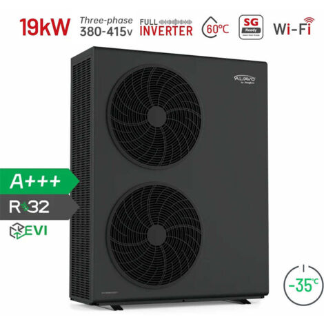 ALSAVO EVI R32 19kW 3T - Dreiphasig 380-415V/50Hz/3PH - Luft-Wärmepumpe Monoblock -Doppellüfter - Inverboost Multifunktional/Warmwasser