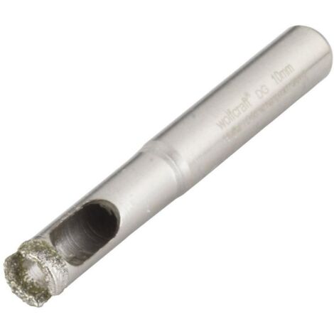 Wolfcraft – Mèche diamantée 10 mm pour carrelage et grès cérame – Revêtement diamanté – Longueur 35 mm – Tige cylindrique pour perçage humide - W86369 (1/10)