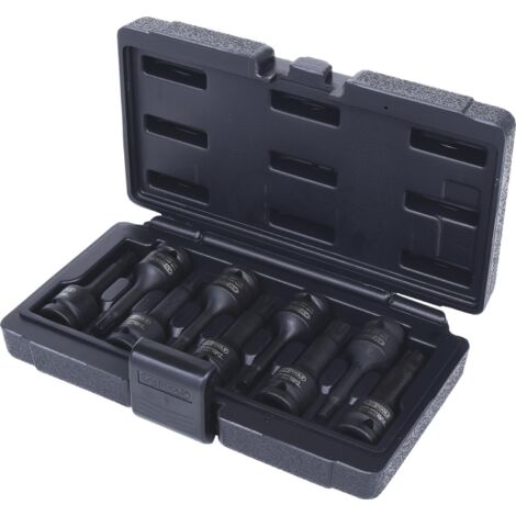 Kstools – Jeu de douilles longues à chocs RIBE 1/2'' – 9 pièces en acier chrome-molybdène – Norme ISO 1174 – Coffret robuste pour usage intensif (1/6)
