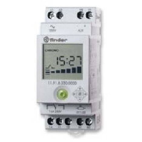 Relais crépusculaire Minuterie 1 échange + 1 auxiliaire 16A Finder 11.91