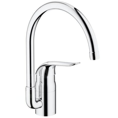 Mitigeur monocommandé pour évier – Hauteur 322 mm – Bec tube pivotant 360° – Cartouche céramique GROHE SilkMove 46 mm (1/4)