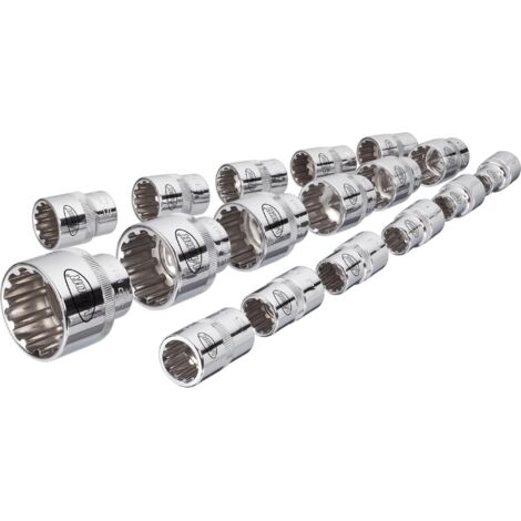Jeu de douilles ∙ V1898 ∙ Carré creux 1/2 pouce (12,5 mm) ∙ Profil de multifonction ∙ 17 pièces ∙ 10 – 32 ∙ Nombre d'outils : 17 (1/4)