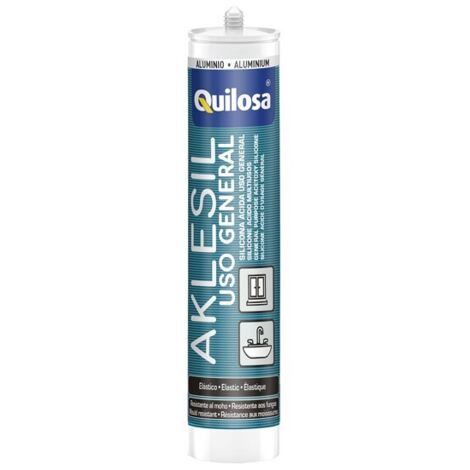 Cartouche silicone Aklesil 280 ml noir – Pour joints étanches – Résistant à l'eau et aux températures élevées – Application facile – Quilosa