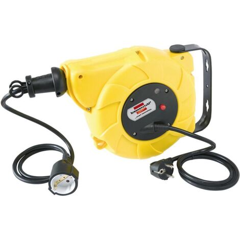 Brennenstuhl Enrouleur de câble automatique jaune et noir