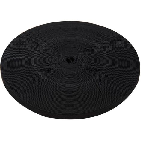 Ruban auto-agrippant noir 13 mm x 25 m