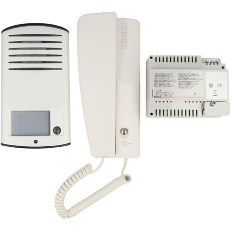 Legrand – Interphone audio multifilaire Linea 2000 – Plaque signalétique LED – Volume réglable – Extensible jusqu'à 3 stations d'appartement