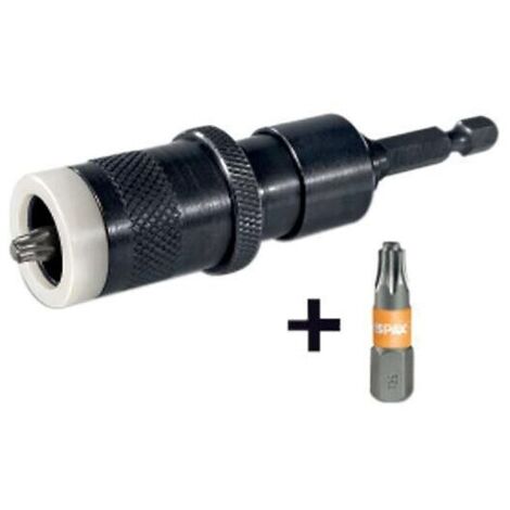Banyo – Limiteur de profondeur pour vis terrasse – Embout T-STAR plus T25 inox – Réglage précis de profondeur – Insertion directe dans visseuse (1/8)