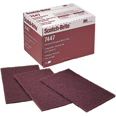 3M 7447 écouvillons MANUEL Scotch Brite RED 158 mm x 224 mm 20 PIECES