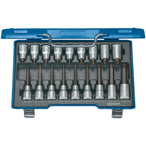 Gedore ITX 19 LKP Jeu de 18 tournevis 1/2'' pour Torx T20-60 (1/4)