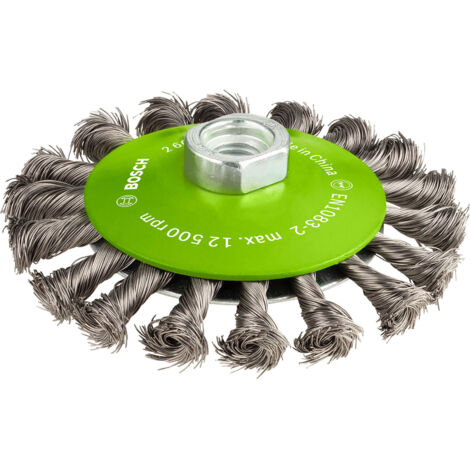Brosse conique 115 mm à fils d'inox torsadés 115 mm, 0,35 mm, M14 (1/5)