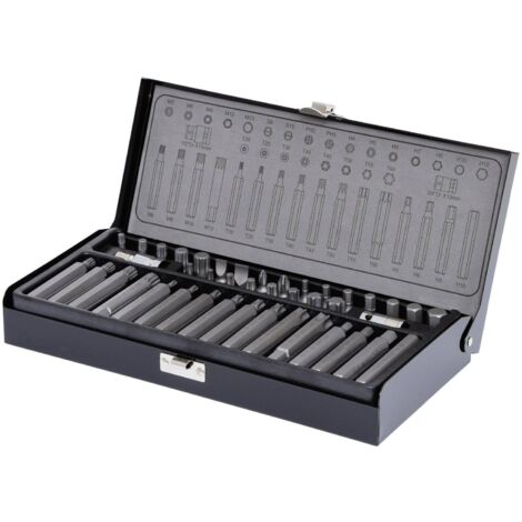 Kstools – Coffret de 42 embouts de vissage 30-75 mm – Acier S2 nickelé – Entraînement 10 mm – Compatible visseuses manuelles et électriques (1/8)