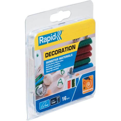 Bâtons de colle thermofusible, Couleur, Rouge, bleu, vert pailletés, Ovale (Par 5) (1/5)