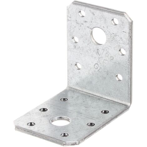 Équerre de fixation galvanisée Sendzimir 60 x 60 x 45 mm – Set de 50 pièces – Pour applications construction et réparation – Alberts
