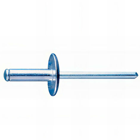 Index – Rivet en aluminium tête large 4,8x18 mm – Résistant pour assemblages solides – Pack de 200 unités – Pour bois dur et teck