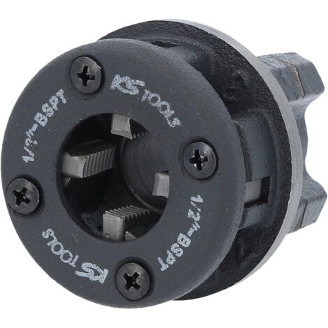 Ks Tools – Tête de filière pas gaz Ø1/2'' – Acier spécial – Diamètre 61 mm – Hauteur 67 mm – Pour filetages BSPT DIN 2999