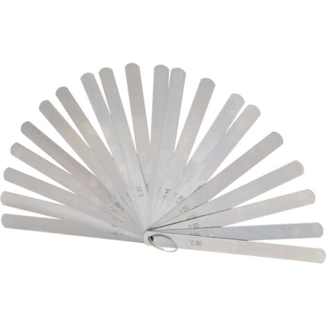 Jauges du jeu radial de piston, 20 lames, 0,05-1 mm (1/6)