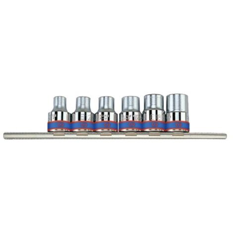 KING TONY - Jeu douilles Torx 1/2" de 6 pièces  E10 à E20 (1/2)