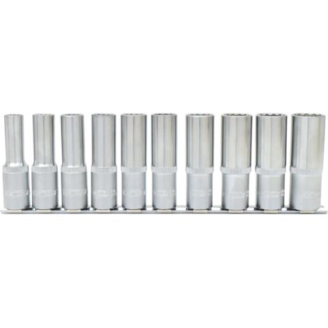 KS TOOLS Jeu de douilles 1/2" 12 pans longues 10 pces - 917.1750 (1/2)