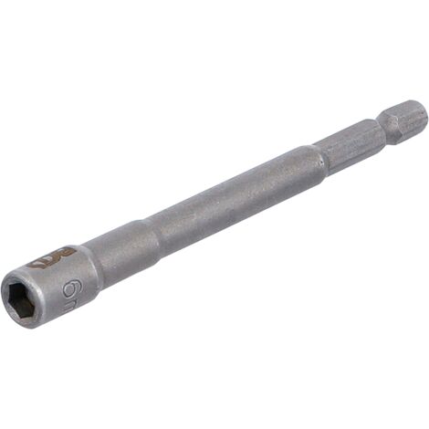 DOUILLE À CHOC, SIX PANS, EXTRA LONGUE POUR PERCEUSES 6,3 MM (1/4'') 6 MM BGS 2762 (1/4)