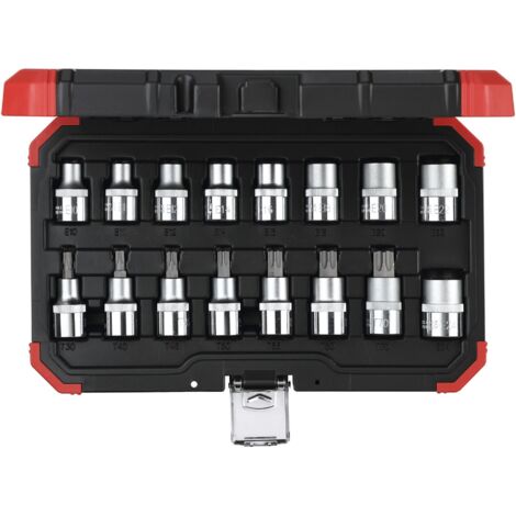 GEDORE RED 3300009 - Jeu de clés enfichables 1/2 TX E10-24T30-70 16 pcs , R68003016 (1/5)