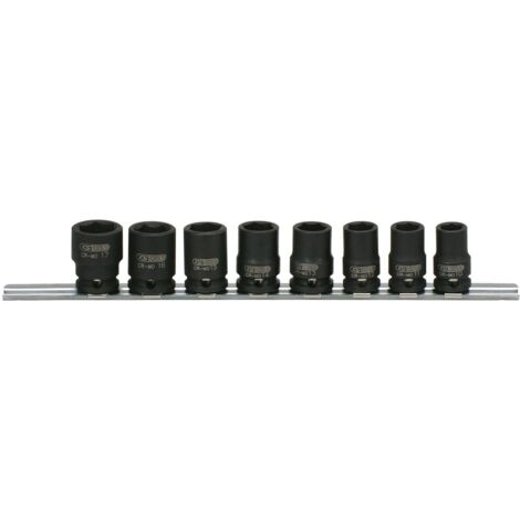 3/8" Jeu de douilles à chocs 6 pans, courtes, 8 pcs (1/2)