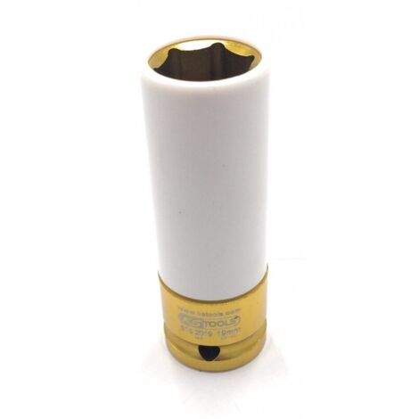 Kstools – Douille à chocs 1/2' pour jantes aluminium – Longueur 85 mm – Diamètre 19 mm – Chrome-Molybdène – Protection jantes plastique