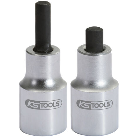 KS Tools - Jeu de 2 douilles tournevis 6 pans pour jambes de force, 1/2'' - 150.9490 (1/5)