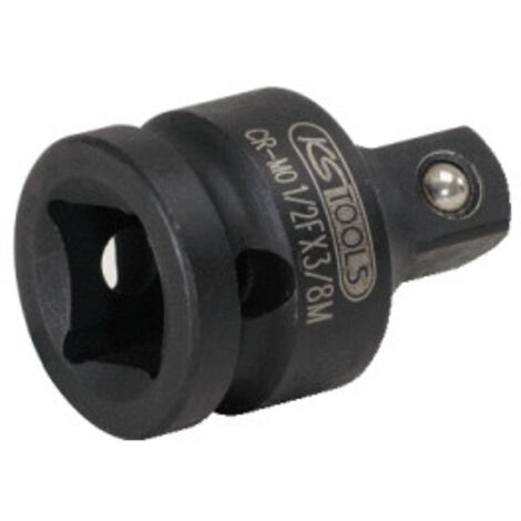 Ks Tools – Réducteur à chocs 1/2'F x 3/8'M – Acier chrome-molybdène – Longueur 38mm – Diamètre 25mm – Normes DIN 3121 et ISO 1174 (1/4)