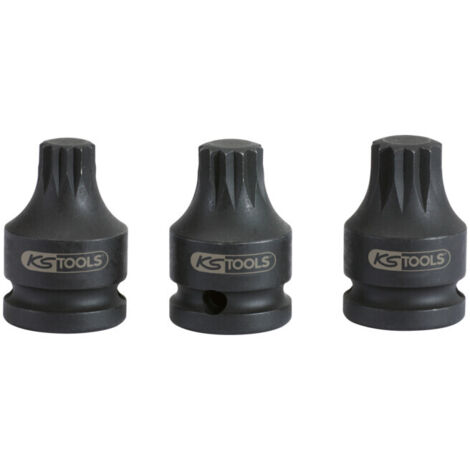 Kstools – Douille à chocs XZN M14 43mm – Acier chrome-molybdène – Entraînement carré 1/2' – Normes DIN 3121 et ISO 1174 (1/5)