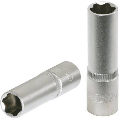 Kstools – Douille longue 1/4' 9mm – Acier chrome vanadium – Finition satinée – Normes DIN 3124 et ISO 2725 – Pour espaces confinés (1/2)