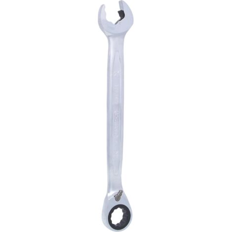 Kstools – Clé mixte à cliquet 21mm – Système FlankTraction pour meilleure prise – Fourche réversible inclinée 15° – Acier Chrome Vanadium