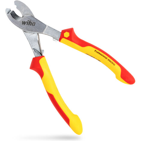 Wiha Pince coupe-câbles Professional electric avec ressort d’ouverture activable et désactivable 210 mm, 8 1/4" (43662)