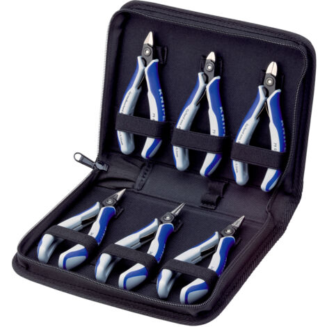 KNIPEX 00 20 16 P Jeu de pinces électroniques avec outils pour travaux sur composants électroniques 6 pièces 215 mm
