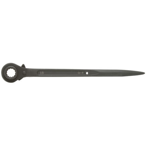 KS Tools - Clé à cliquet à douille réversible spéciale montage échafaudage, 24x27 mm - 522.2427
