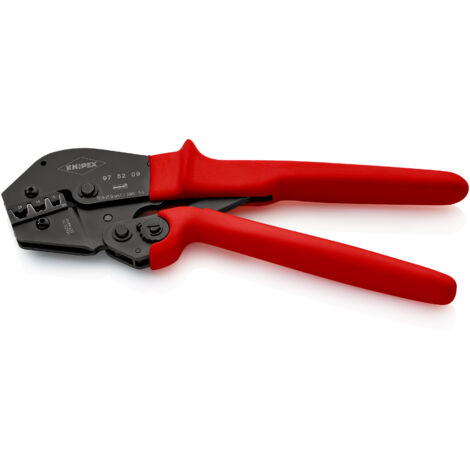 KNIPEX 97 52 09 SB Pince à sertir également pour prise à deux mains avec gaines en plastique antidérapantes brunie 250 mm (1/5)