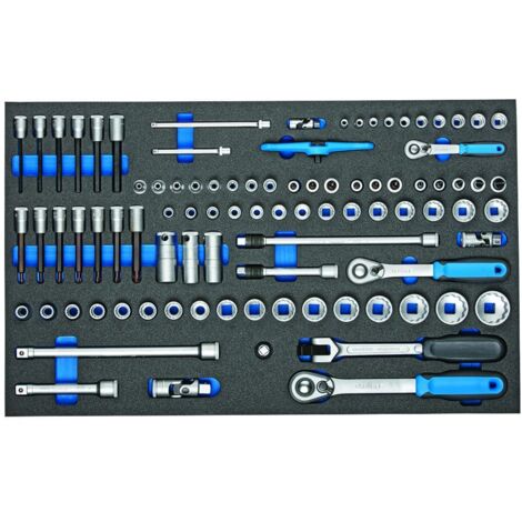 Jeu de clés à douille Gedore 1/4''-3/8''-1/2'' dans le module Check-Tool, 91 pcs (1/5)