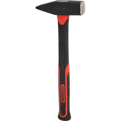 Kstools – Marteau de mécanicien 1000g – Manche en fibre de verre – Acier haute résistance – Norme DIN 1041 pour travaux mécaniques (1/4)