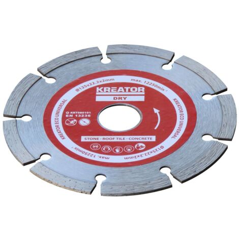 KREATOR Disque diamant maçonnerie - promo - Alésage 22,2 mm 3 disques 125 mm 2,0 mm (1/2)