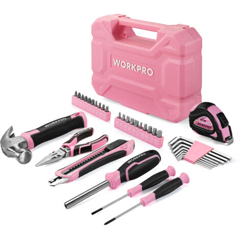 Workpro – Coffret multi-outils 35 pièces – Boîte de rangement avec 20 embouts Cr-V – Marteau en acier au carbone – Pince à bec long pour espaces restreints (1/5)