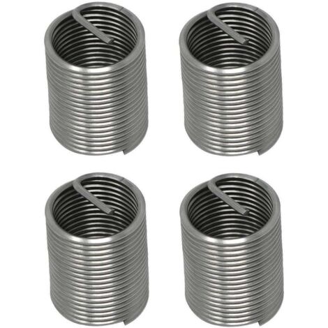 Cyclingcolors – Lot de 4 inserts filetés M10x1 – Acier inoxydable V-coil – Réparation filetage foiré – Renforcement durable pour applications techniques - M10x1x10