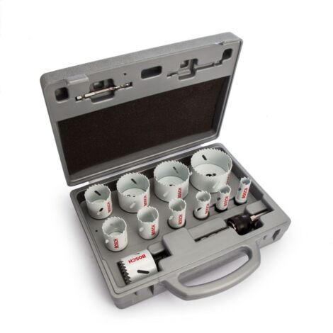 Bosch – Jeux de scies cloches 14 pièces – Adaptateur Power Change – Pour inox, acier, bois dur – Profondeur de coupe 40 mm (1/7)
