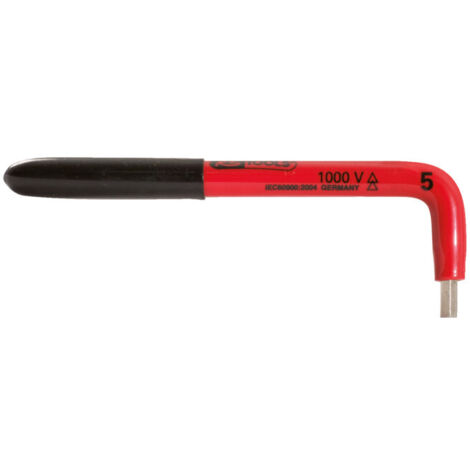 Clé mâle coudée à six pans creux avec revêtement isolant, 5 mm (1/2)