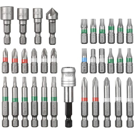 KWB BY EINHELL JEU D'EMBOUTS 34 PIÈCES S-BOX ACCESSOIRES (JEU DE 34 EMBOUTS POUR VISSEUSE À TÊTE HEXAGONALE 1/4'', AVEC BOÎTE DE (1/5)