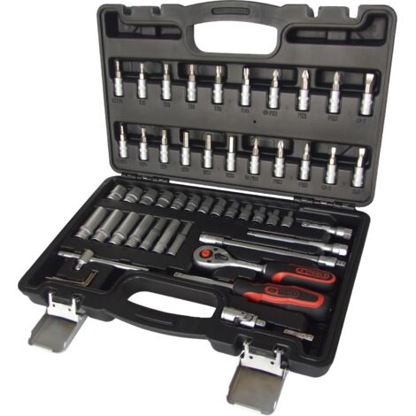 Kstools – Coffret multi-outils 53 pièces – Acier chrome-vanadium – Finition satinée – Transmission de puissance FlankTraction – Rangement sécurisé - X645582