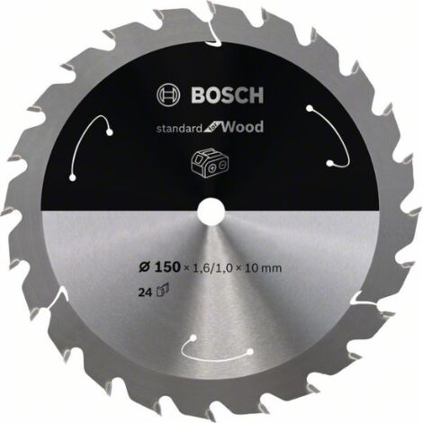 Lame PRO Wood cordless Bosch pour scies circulaires 150 x 1,6 x 10 mm - 2608837673 (1/6)