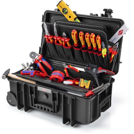 KNIPEX 00 21 33 E Mallette à outils « Robust26 Move » Électro 22 outils 550 mm
